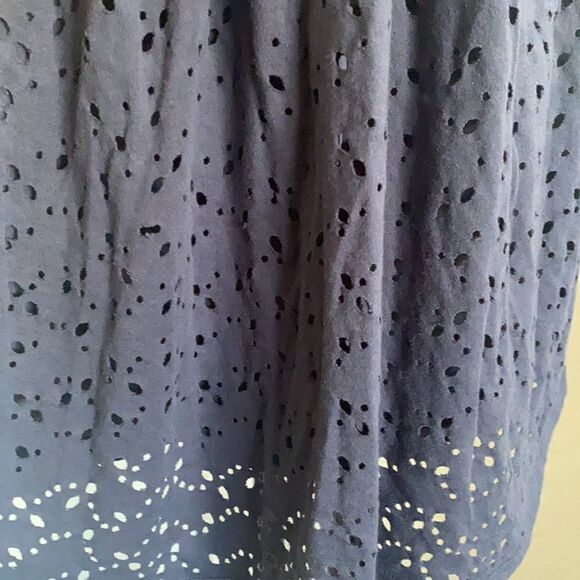 Anthropologie Deletta Blue Sprinkled Shell Detailed Top - Picture 8 of 10